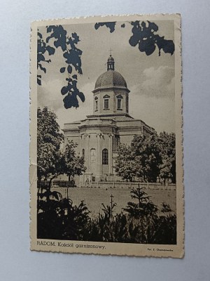 POSTCARD RADOM GARRISON CHURCH, FOT CHOMĘTOWSKA, STAMP 1940, TRZEBINIA