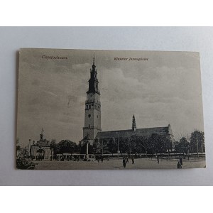 POCZTÓWKA CZĘSTOCHOWA JASNA GÓRA, KLASZTOR, STEMPEL 1918 R