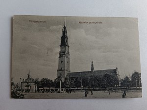 POSTCARD CZĘSTOCHOWA JASNA GÓRA, MONASTERY, STAMP 1918