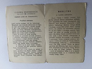 PICTURE OF SAINT ANTONI PADEWSKI, OŚWIĘCIM, SERAPHITE SISTERS, 1931