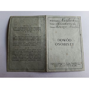 DOWÓD OSOBISTY KSIĄŻ WIELKI, MIECHÓW, PIECZATKA, ZDJĘCIE, 1928 R