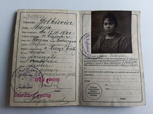 IDENTITY CARD PRINCE GREAT, MIECHOW, STAMP, PHOTO, 1928