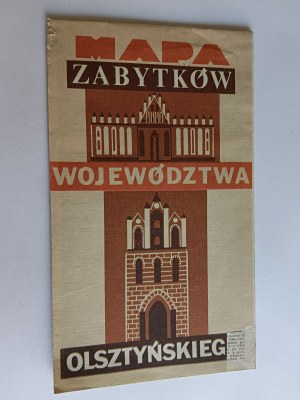 MAP OF MONUMENTS OF OLSZTYN PROVINCE, OLSZTYN, 1975
