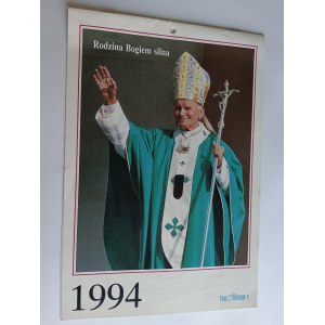 KALENDARZ ŚCIENNY PAPIEŻ JAN PAWEŁ II, PALLOTINUM II, ZĄBKI, FAMILIARIS CONSORTIO 1994 R