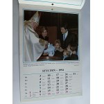 KALENDARZ ŚCIENNY PAPIEŻ JAN PAWEŁ II, PALLOTINUM II, ZĄBKI, FAMILIARIS CONSORTIO 1994 R