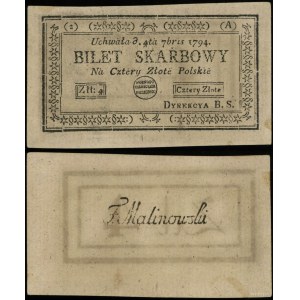 Polska, 4 złote polskie, 4.09.1794, 2A