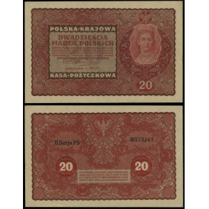 Pologne, 20 marks polonais, 23.08.1919, II-FS