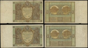 Poland, set: 2 x 50 zloty, 1.09.1929