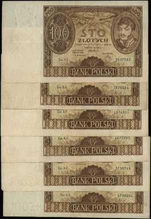 Poland, set: 6 x 100 zloty, 2.06.1932