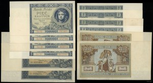 Poland, set of 6 banknotes, 1930/1931