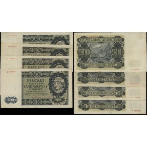 Polska, zestaw: 4 x 500 złotych, 1.03.1940