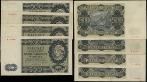 Poland, set: 4 x 500 zloty, 1.03.1940