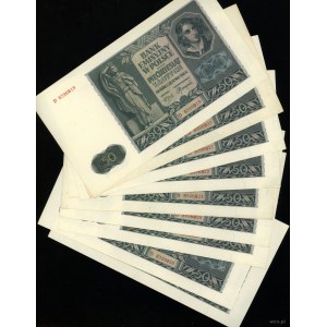 Polska, zestaw: 9 x 50 złotych, 1.08.1941