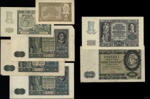 Poland, set of 7 banknotes, 1940-1941
