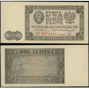 Pologne, 2 zloty, 1.07.1948, BR