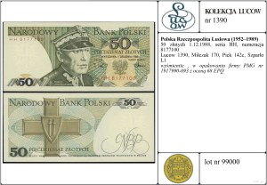 Poland, 50 zloty, 1.12.1988