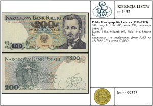 Poland, 200 zloty, 1.06.1986