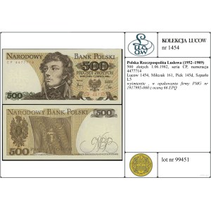 Polska, 500 złotych, 1.06.1982, CP - Szparło L5