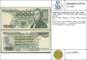 Poland, 5,000 zloty, 1.12.1988