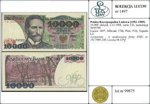 Poland, 10,000 zloty, 1.12.1988