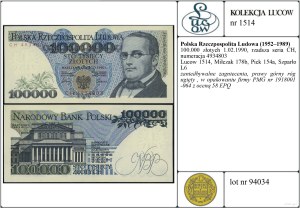 Poland, 100,000 zloty, 1.02.1990