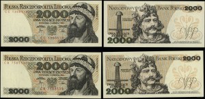 Poland, set: 2 x 2,000 zloty, 1.06.1982