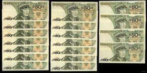 Poland, set: 18 x 50 zloty, 1.12.1988