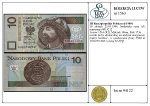 Poland, 10 zloty, 25.03.1994