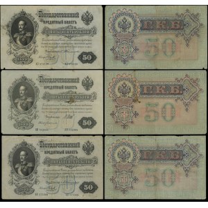 Rosja, 3 x 50 rubli, 1899