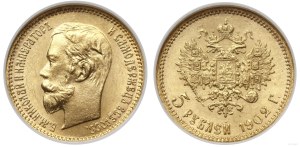 Russia, 5 rubles, 1902 AP, St. Petersburg