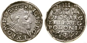 Poland, trojak, 1592, Poznań