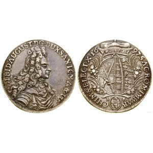 Polska, 2/3 talara (gulden), 1697 IK, Drezno