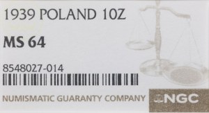 Poland, 10 zloty, 1939, Warsaw