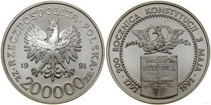 Poland, 200,000 zloty, 1991, Warsaw