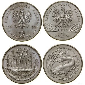 Polska, zestaw 2 x 2 złote, 1995, Warszawa