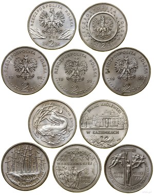 Poland, set of 5 x 2 gold, 1995, Warsaw