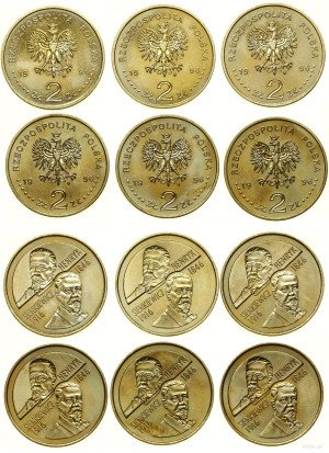 Poland, set of 6 x 2 gold, 1996, Warsaw