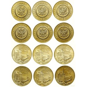 Polska, zestaw 6 x 2 złote, 1997, Warszawa