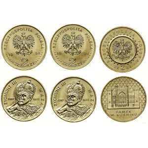 Polska, zestaw 3 x 2 złote, 1998, Warszawa
