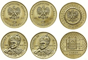 Poland, 3 x 2 gold set, 1998, Warsaw
