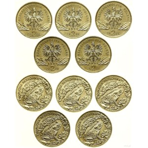 Polska, zestaw 5 x 2 złote, 1998, Warszawa