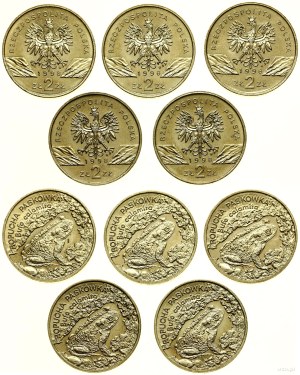Poland, set of 5 x 2 gold, 1998, Warsaw