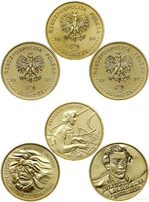 Poland, set of 3 x 2 gold, Warsaw
