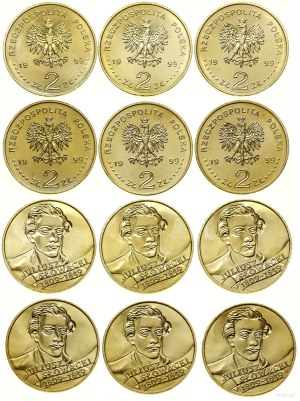 Poland, set of 6 x 2 gold, 1999, Warsaw