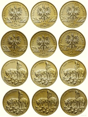 Poland, set of 6 x 2 gold, 1999, Warsaw