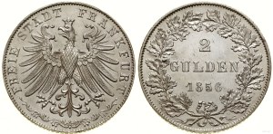 Germany, 2 guilders, 1856, Frankfurt