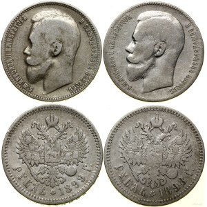 Rosja, zestaw 2 x 1 rubel, 1898 ★★, Bruksela , 1899 (Э•Б), Petersbu