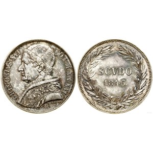 Watykan (Państwo Kościelne), scudo, 1846 R, Rzym