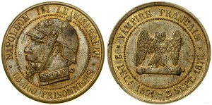 France, satirical medal made on a disc of 5 centimes