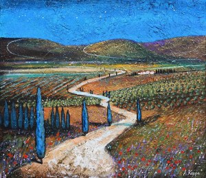 Alicia KAPPA (b. 1973), Between cypresses and ultramarine, 2025